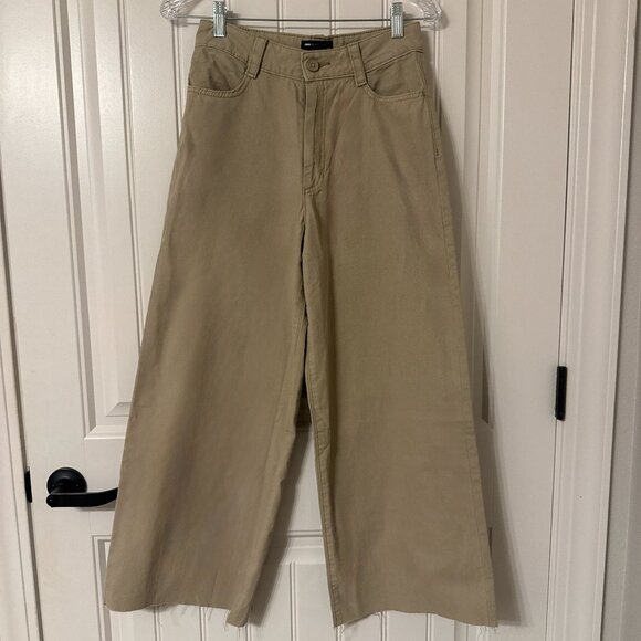 Khaki Wide Leg Pants - Picture 1 of 5